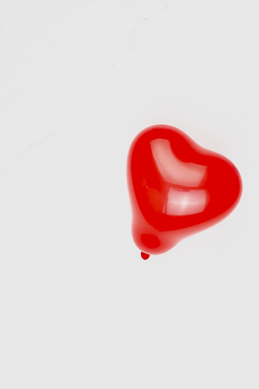 Heart-shaped Red Balloon, blown up, bright, celebration, color, HD wallpaper
