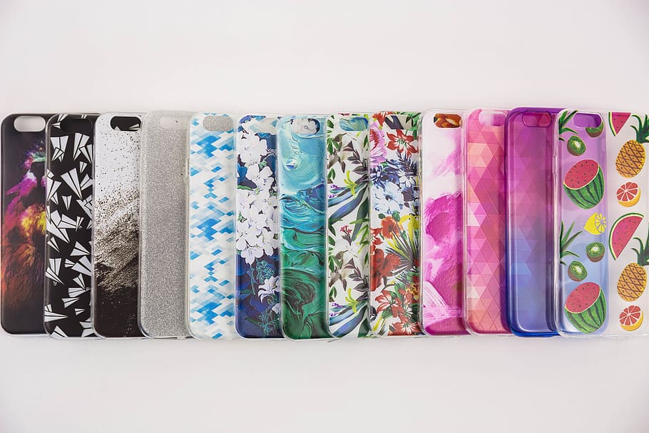 Assorted-color Smartphone Cases, colorful, colourful, design