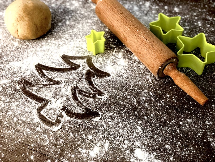 christmas, baking, advent, cookie, sweet, cakes, flour, shine HD wallpaper