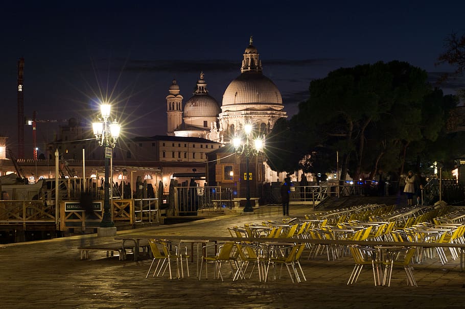 venice, italy, night, building exterior, architecture, built structure HD wallpaper