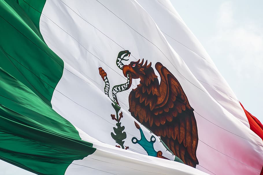 flag of Mexico, monterrey, bandera mexicana, bandera de méxico, HD wallpaper