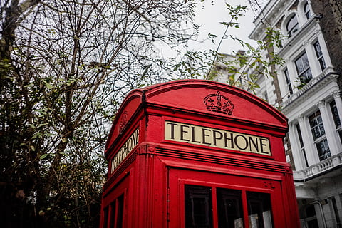 red telephone booth, box, british, outdoor, british telephone box HD wallpaper