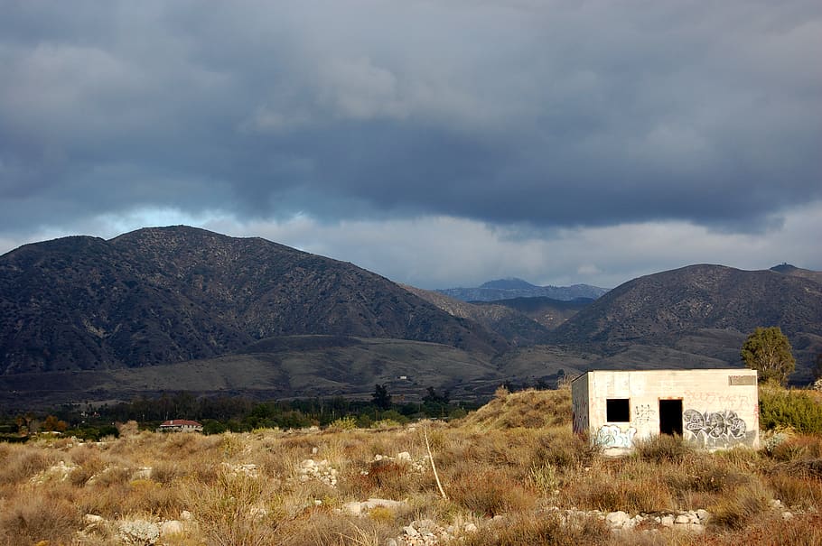 landscape, blight, decay, abandoned building, mountain, cloud - sky HD wallpaper
