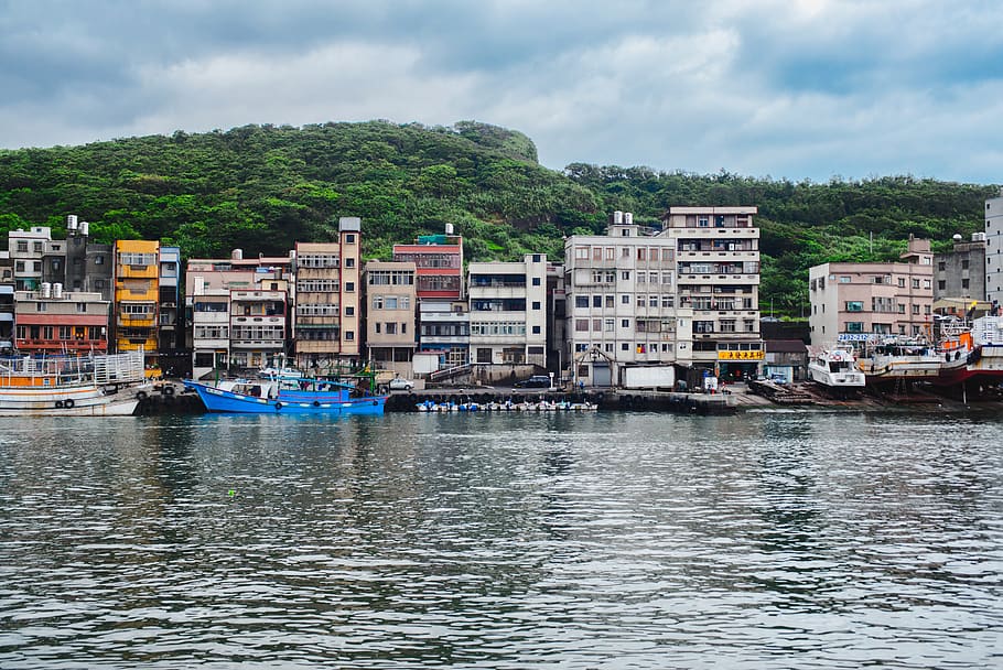 taiwan, yehliu geopark, city, asia, nautical vessel, building exterior, HD wallpaper