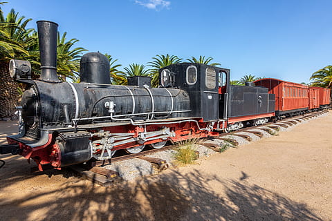 black and brown train, transportation, vehicle, locomotive, machine HD wallpaper