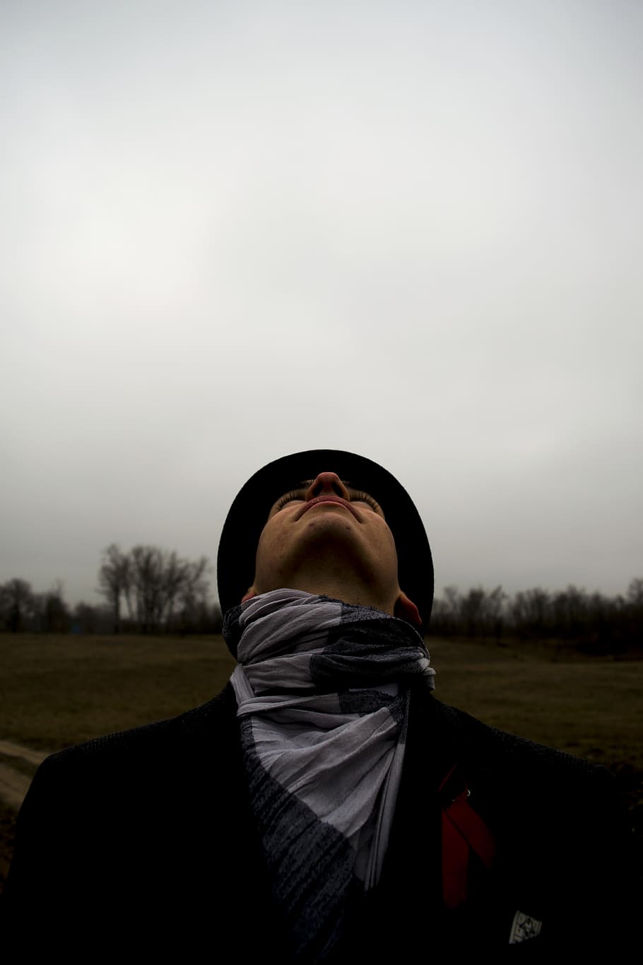one person, sky, real people, field, clothing, lifestyles, front view HD wallpaper