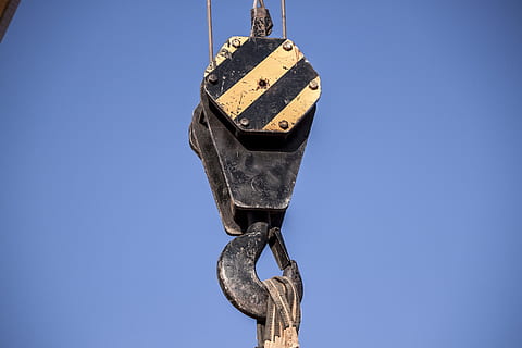 Crane Hook, metal, construction, steel, industrial, heavy, sky HD wallpaper