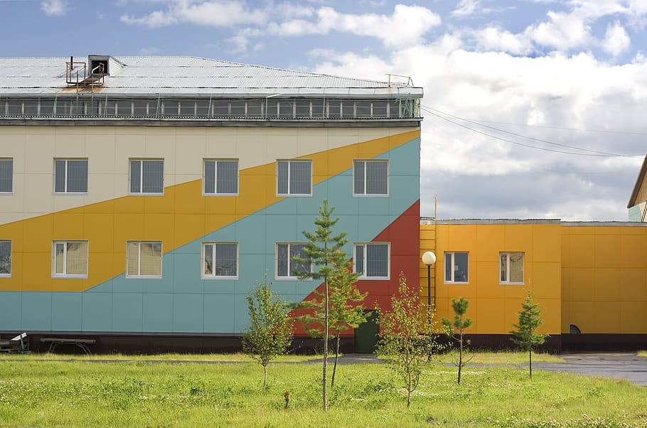 school, building, workplace, education, colorful, architecture HD wallpaper