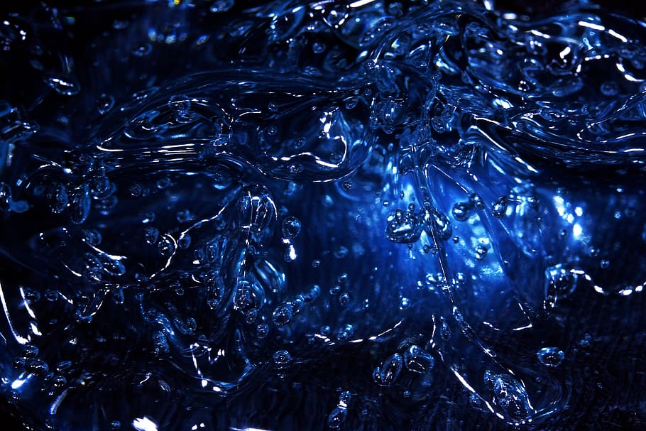 Blue and Black Water Digital Wallpaper, beautiful, clear, close-up HD wallpaper