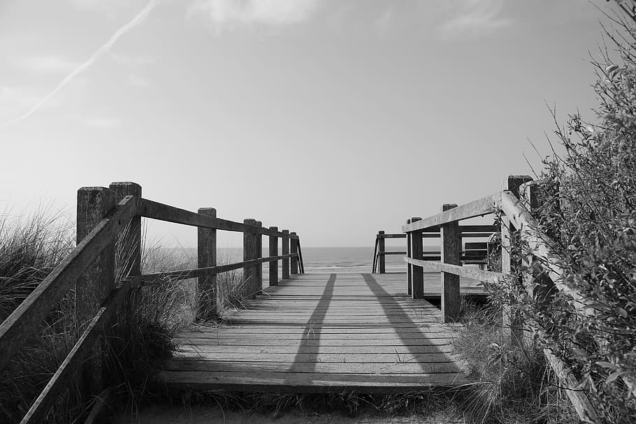 belgium, ostend, seaside, the way forward, sky, direction, railing HD wallpaper