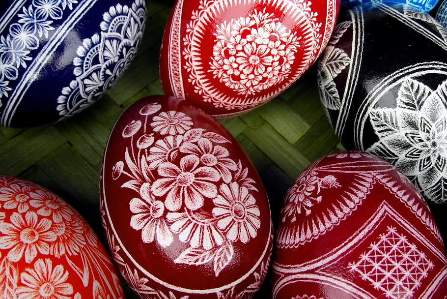 easter eggs, colorful, skrobane, food, easter decorations, custom HD wallpaper