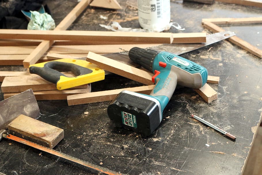 tools, drill, machine, construction, work tool, equipment, wood - material HD wallpaper
