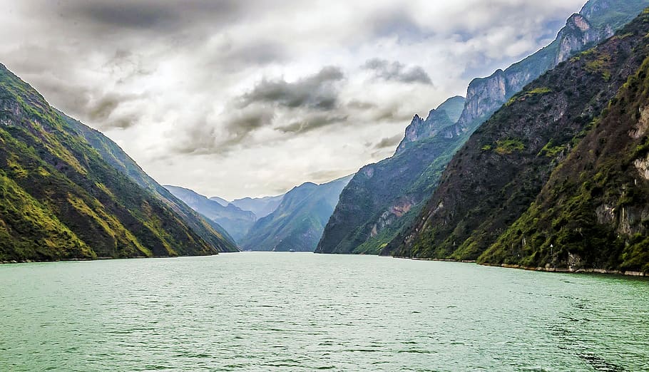 yangtze, river, mountain, landscape, nature, scenics - nature HD wallpaper