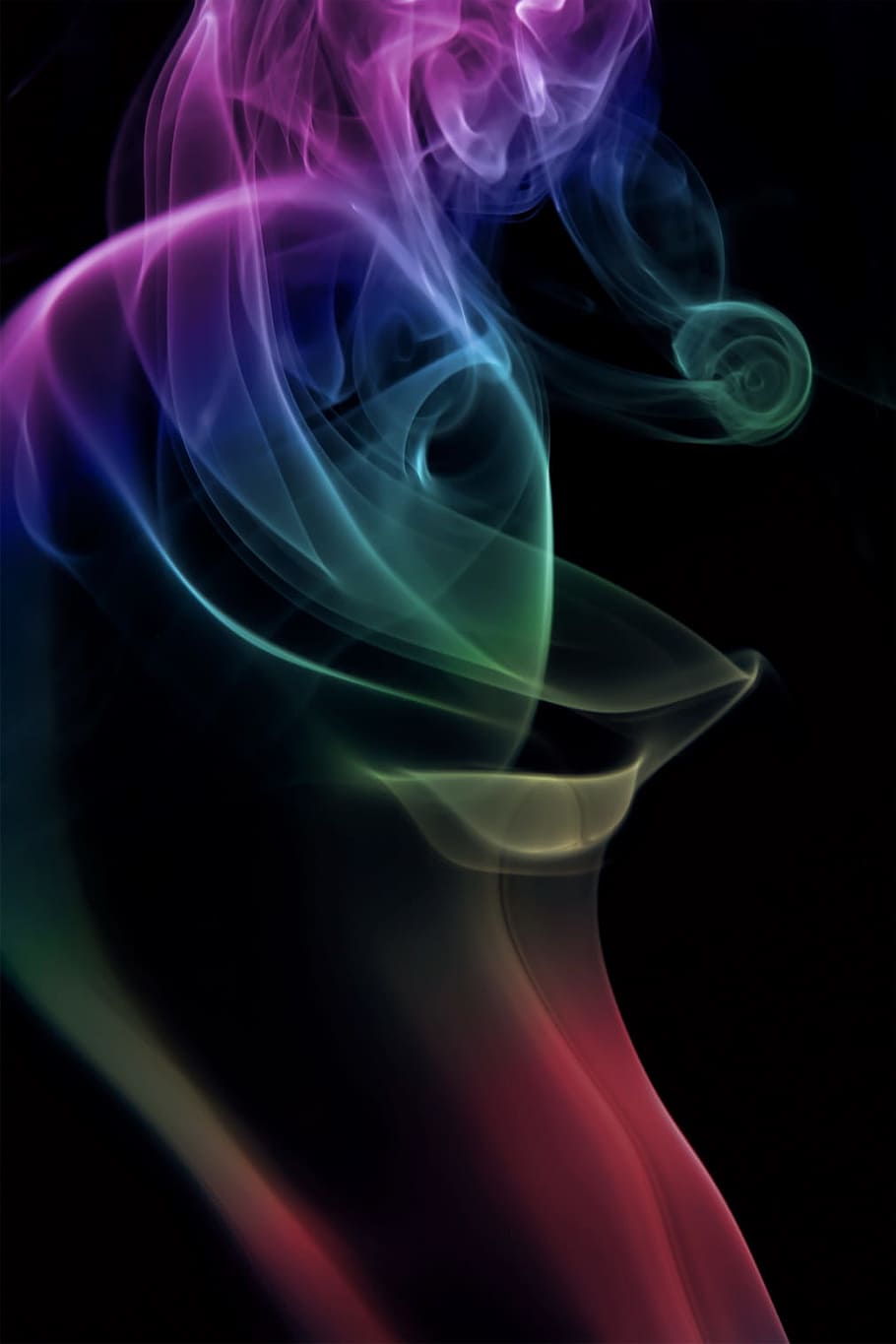 abstract, black, blue, chaos, color, condensation, curve, fog HD wallpaper