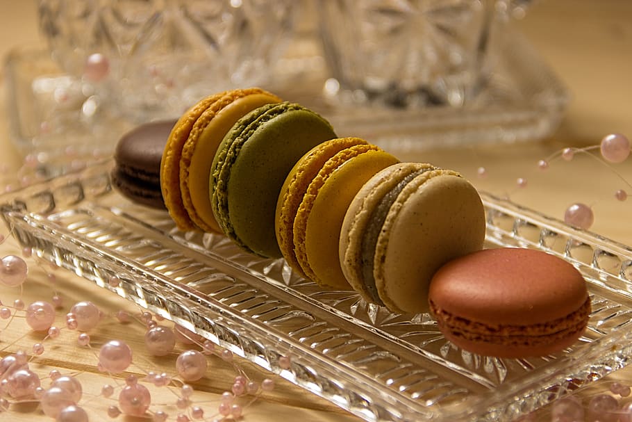 macarons, cookies, macro, pastries, sweetness, double biscuits HD wallpaper