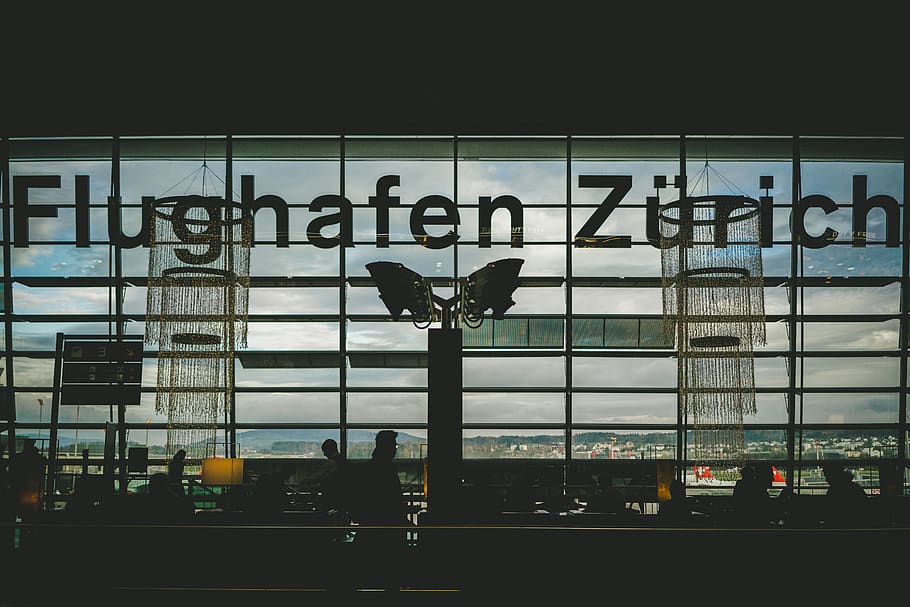 people inside Flughafen Zurich building, airport, terminal, airport terminal, HD wallpaper