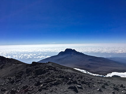 mountain, peak, sky, blue, outdoors, love, beauty, kilimanjaro HD wallpaper