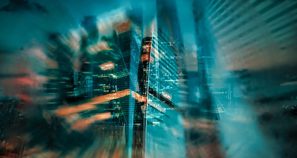Lost in the city, blue, skyscraper, building, architecture, texture HD wallpaper