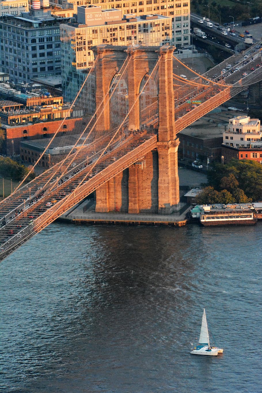 nyc, brooklyn, bridge, sail, usa, travel, transportation, architecture HD wallpaper