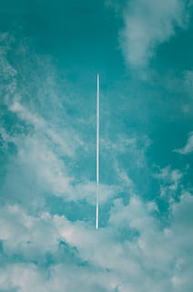 white clouds and blue sky during daytime, nature, outdoors, azure sky HD wallpaper
