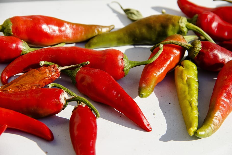 pepper, burning, red, products, spices, still life, cooking HD wallpaper