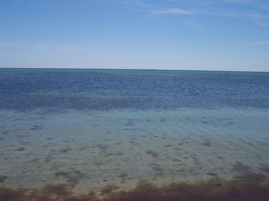 sky, ocean, blue, sea, water, horizon over water, tranquility HD wallpaper
