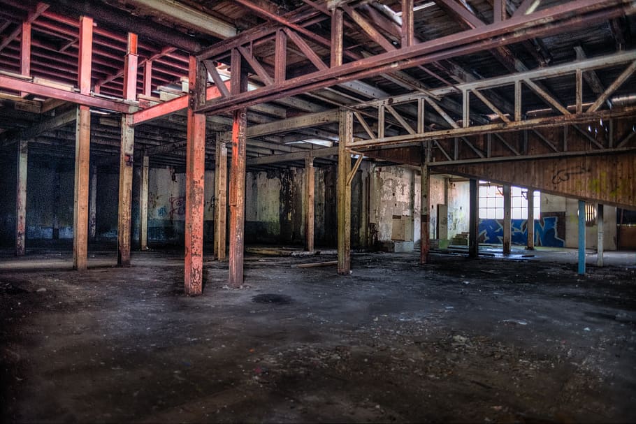 factory, empty, abandoned, building, dilapidated, old, industry HD wallpaper