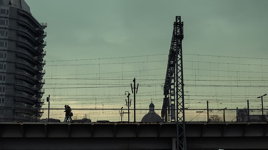 human, person, building, tower, architecture, road, bridge HD wallpaper