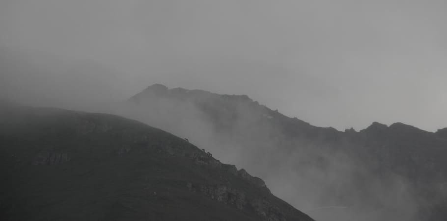 mountain, fog, nature, beauty in nature, scenics - nature, tranquil scene HD wallpaper