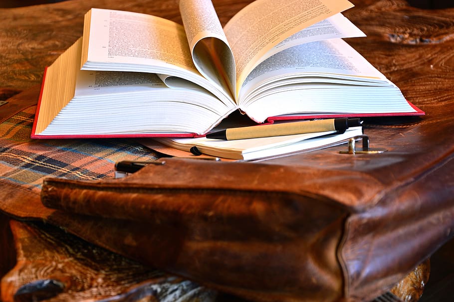 work, paper, pen, briefcase, book, considerations, thoughts HD wallpaper