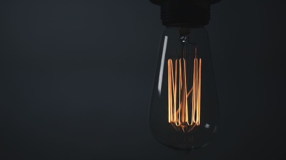 edison bulb, light, oldschool, abstract, white background, seamless HD wallpaper