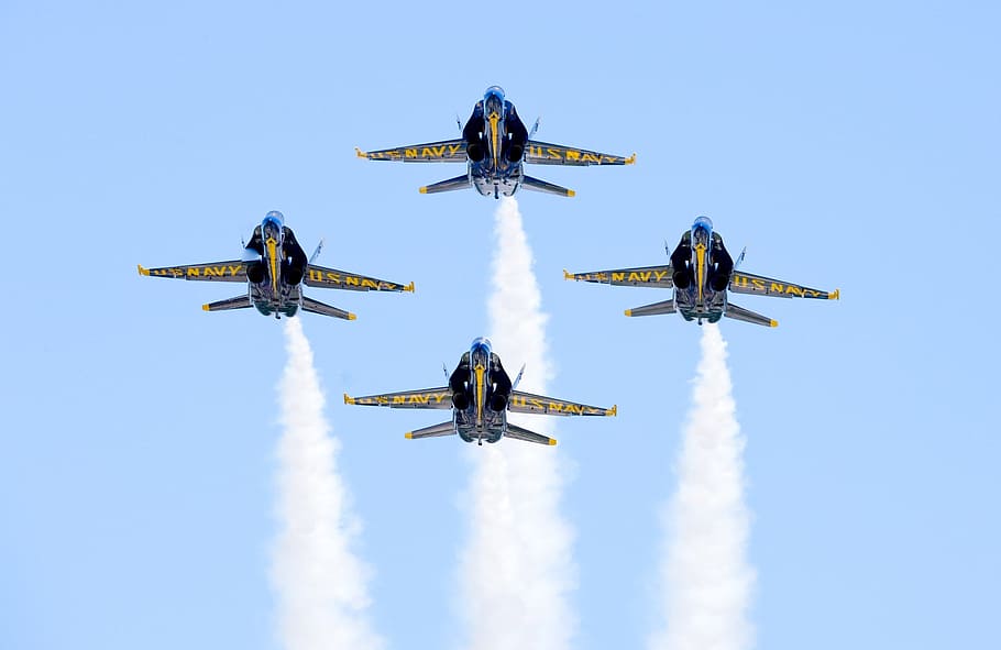angel, blue, flying, plane, airplane, jet, aircraft, airshow HD wallpaper