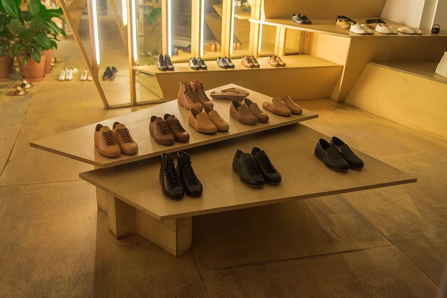 shoes, sneakers, store, inside, indoors, no people, flooring HD wallpaper