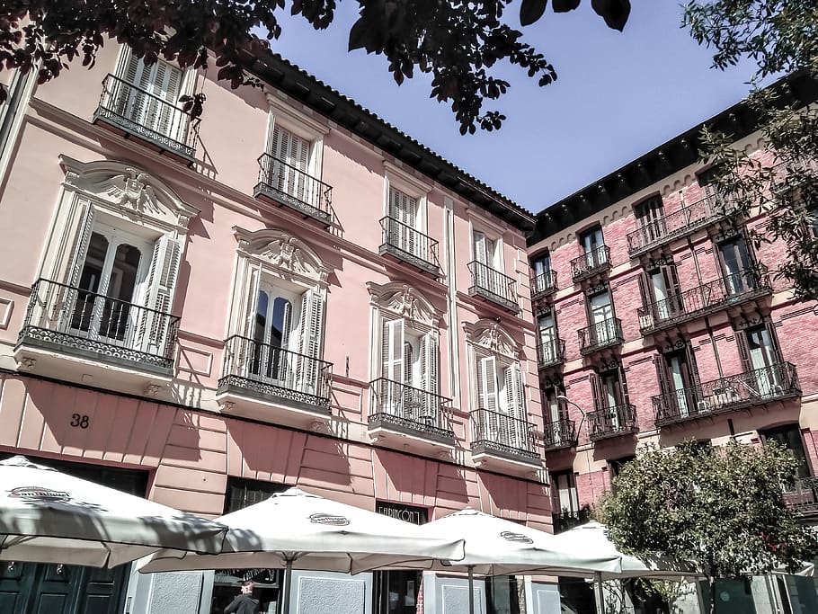 spain, madrid, building, classic, europe, blush, feminine, city HD wallpaper