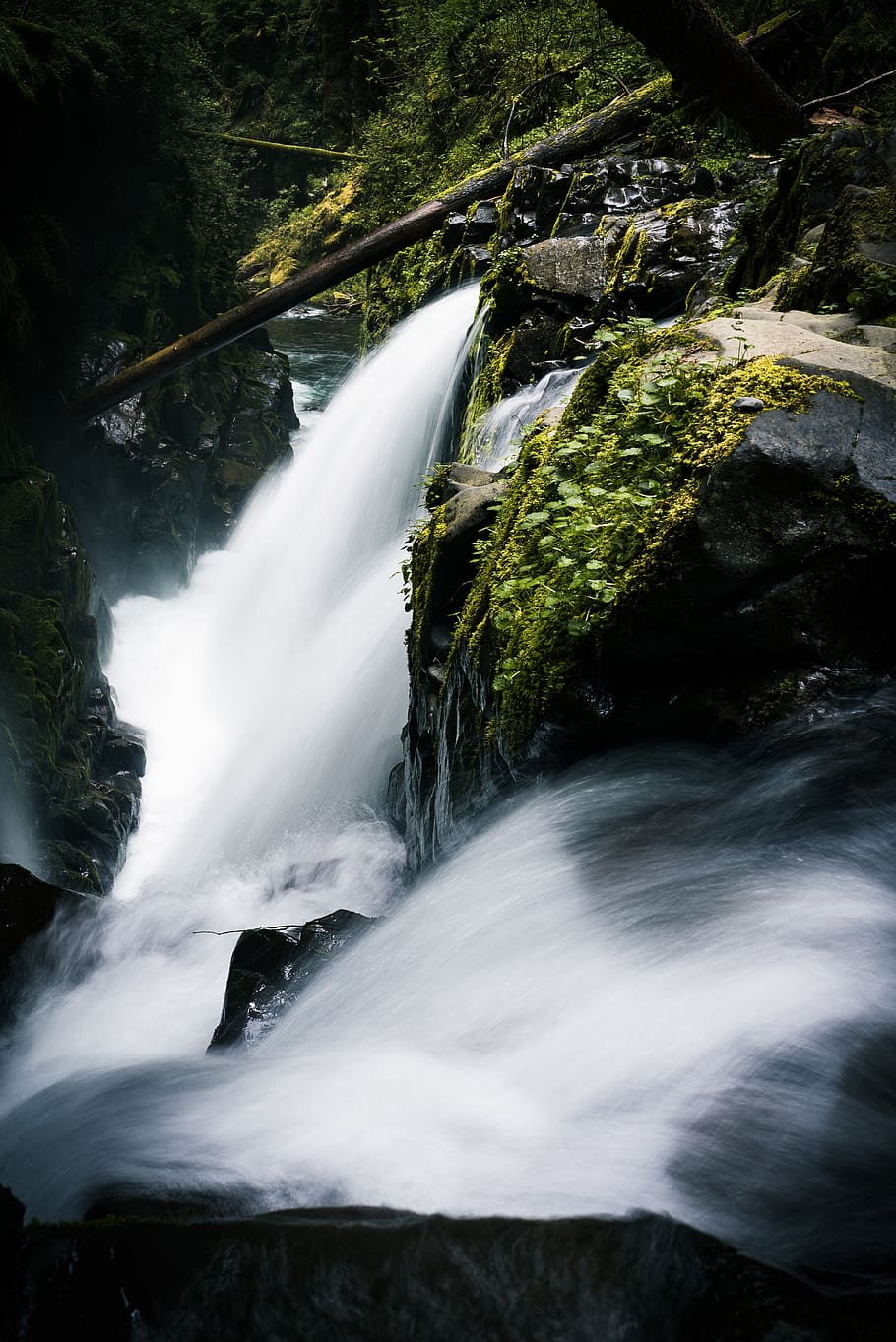 waterfall beside tocks, outdoors, creek, stream, united states HD wallpaper