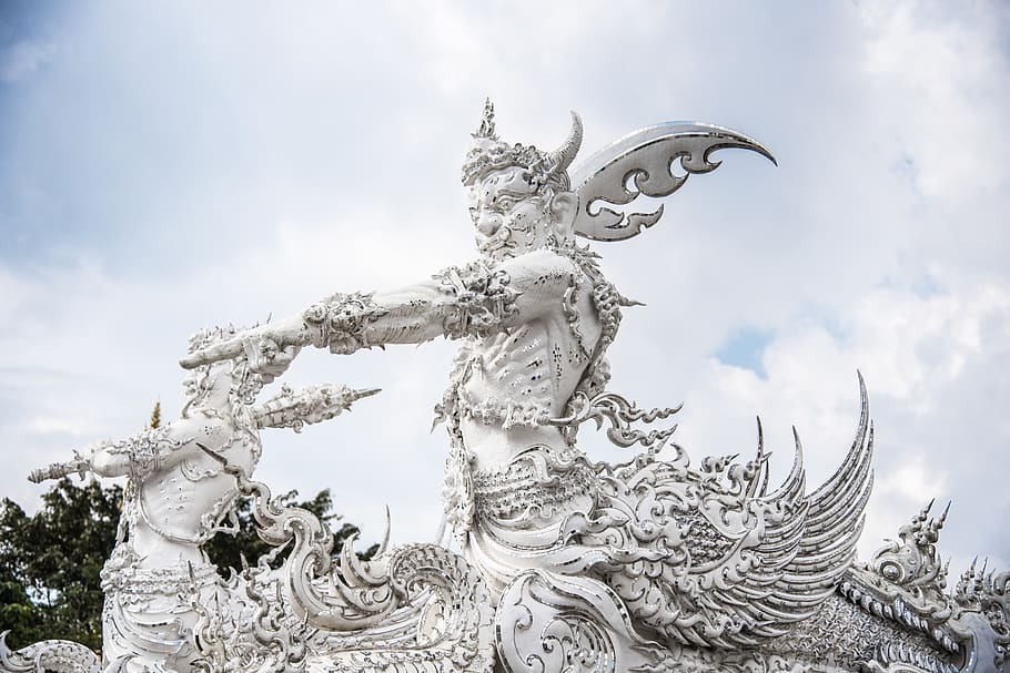 paradise, heaven, hell, evil, devil, weapon, merit, temple HD wallpaper