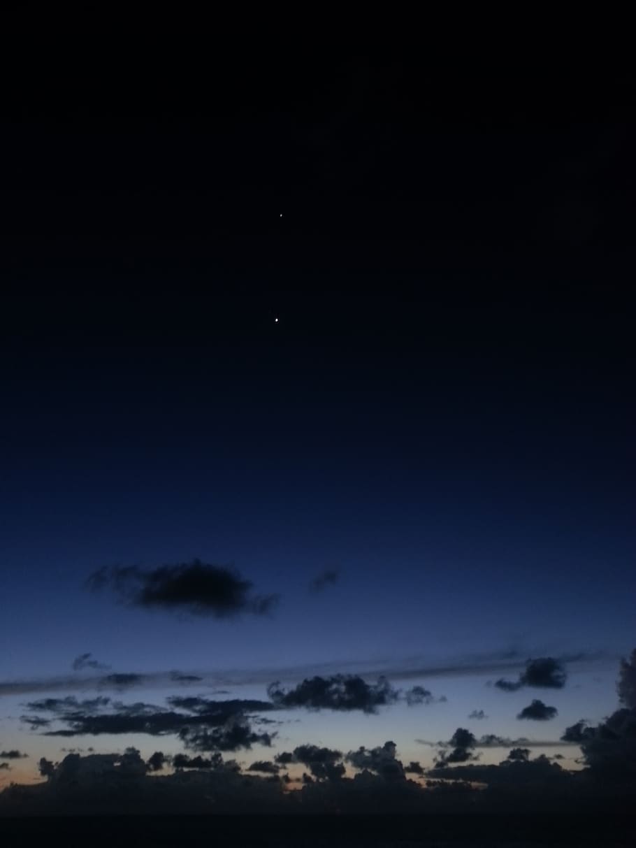 blue sky, nature, outdoors, night, universe, outer space, astronomy HD wallpaper