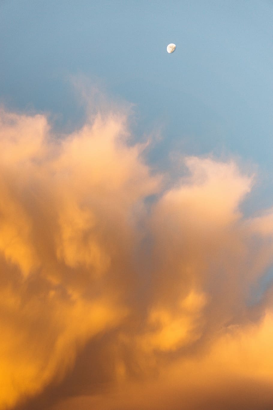clouds, sky, smoke, yellow, moon, cloud - sky, low angle view HD wallpaper