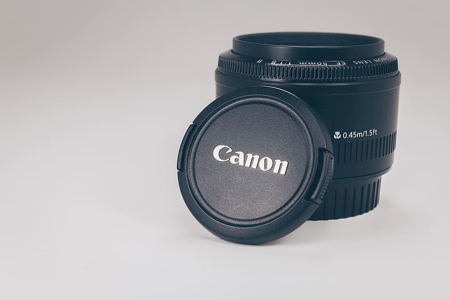 Black Canon Camera Lens, classic, close-up, equipment, focus HD wallpaper
