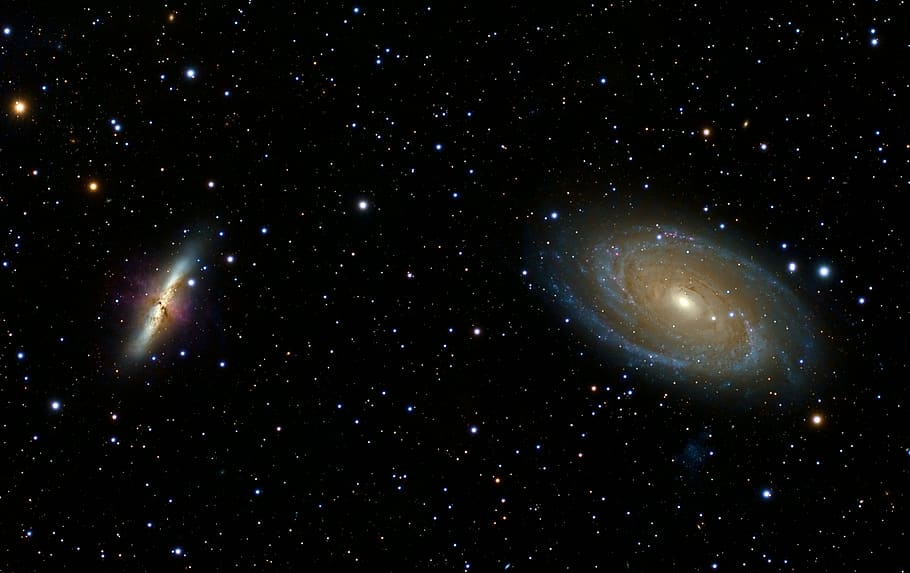 galaxy with stars, star - space, astronomy, night, sky, space exploration HD wallpaper