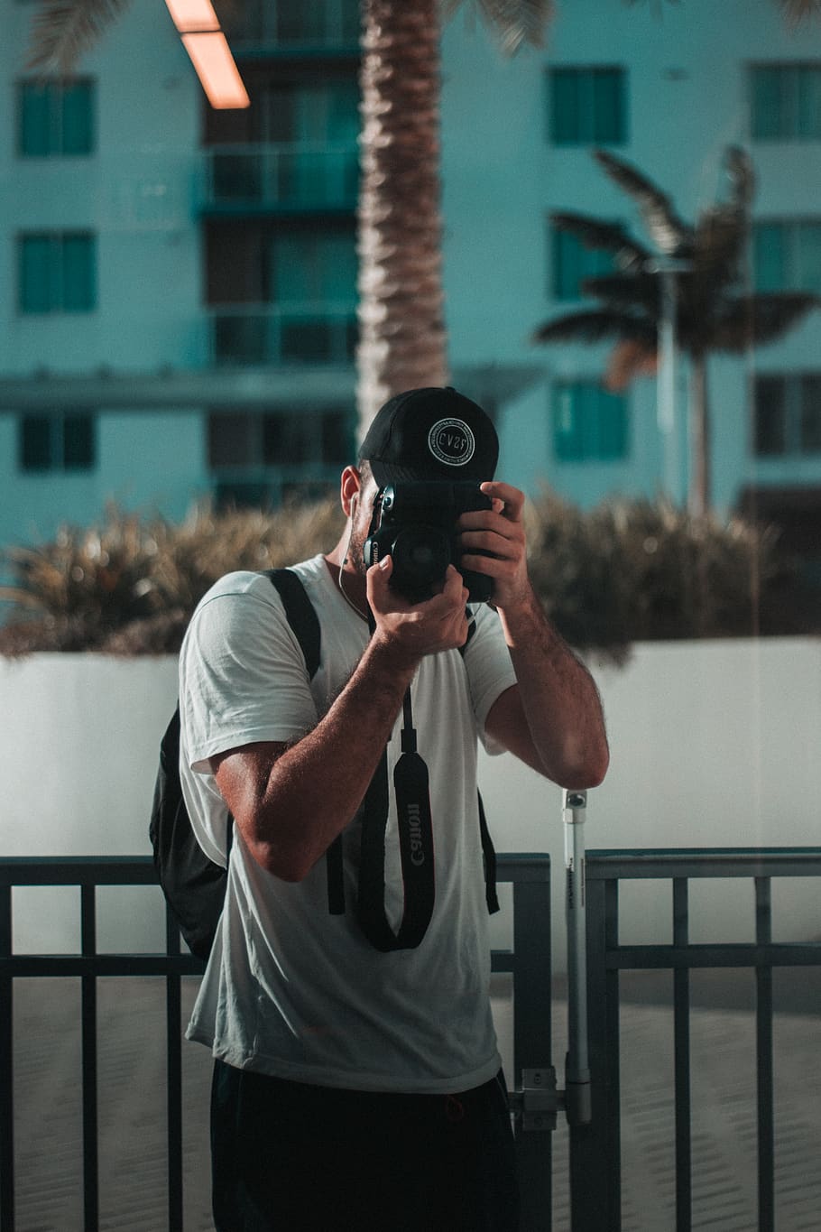 camera - photographic equipment, photographing, holding, one person HD wallpaper