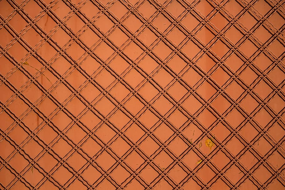 fence, fence grid, red texture, red background, web, abstract, HD wallpaper