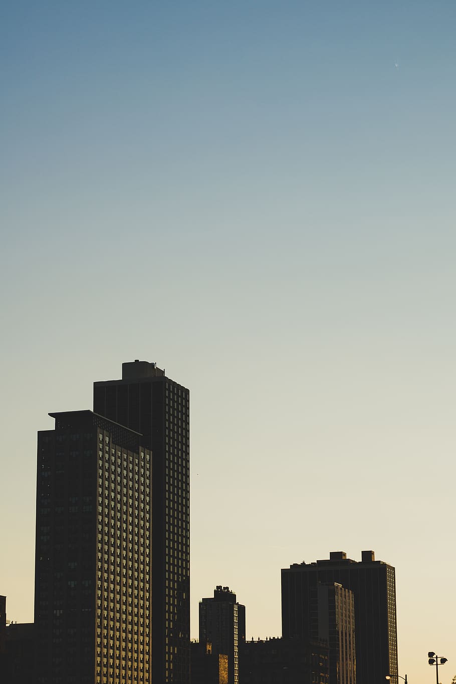 united states, chicago, gradient, sunset, minimal, city, hd wallpaper HD wallpaper