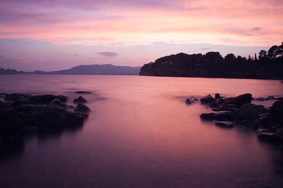 landscape, sea, longexposure, sky, water, sunset, scenics - nature HD wallpaper