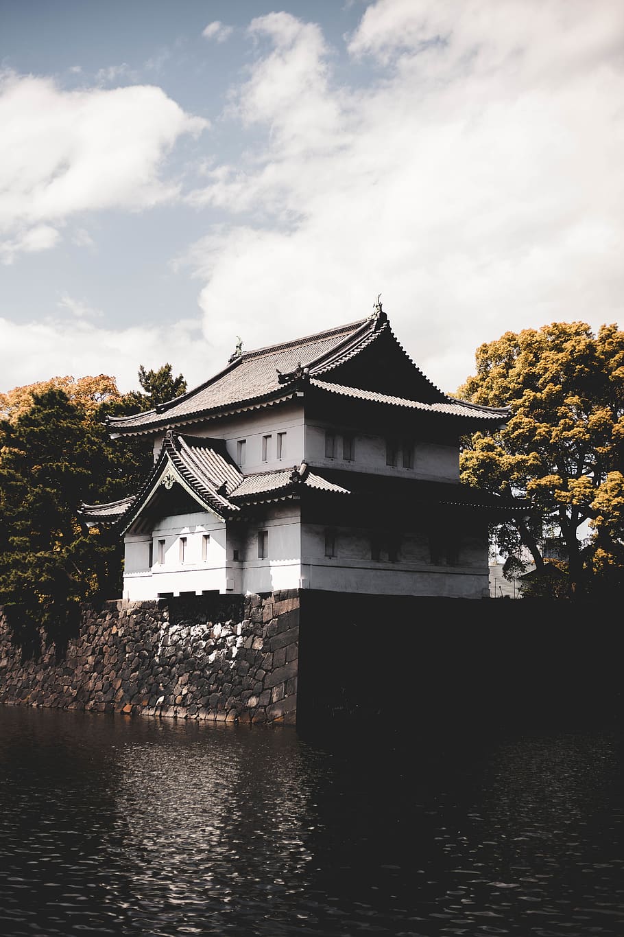 building, architecture, castle, moat, fort, temple, worship HD wallpaper