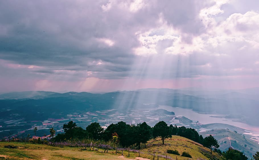 Top View Of Mountain, clouds, daylight, nature, outdoors, scenic HD wallpaper