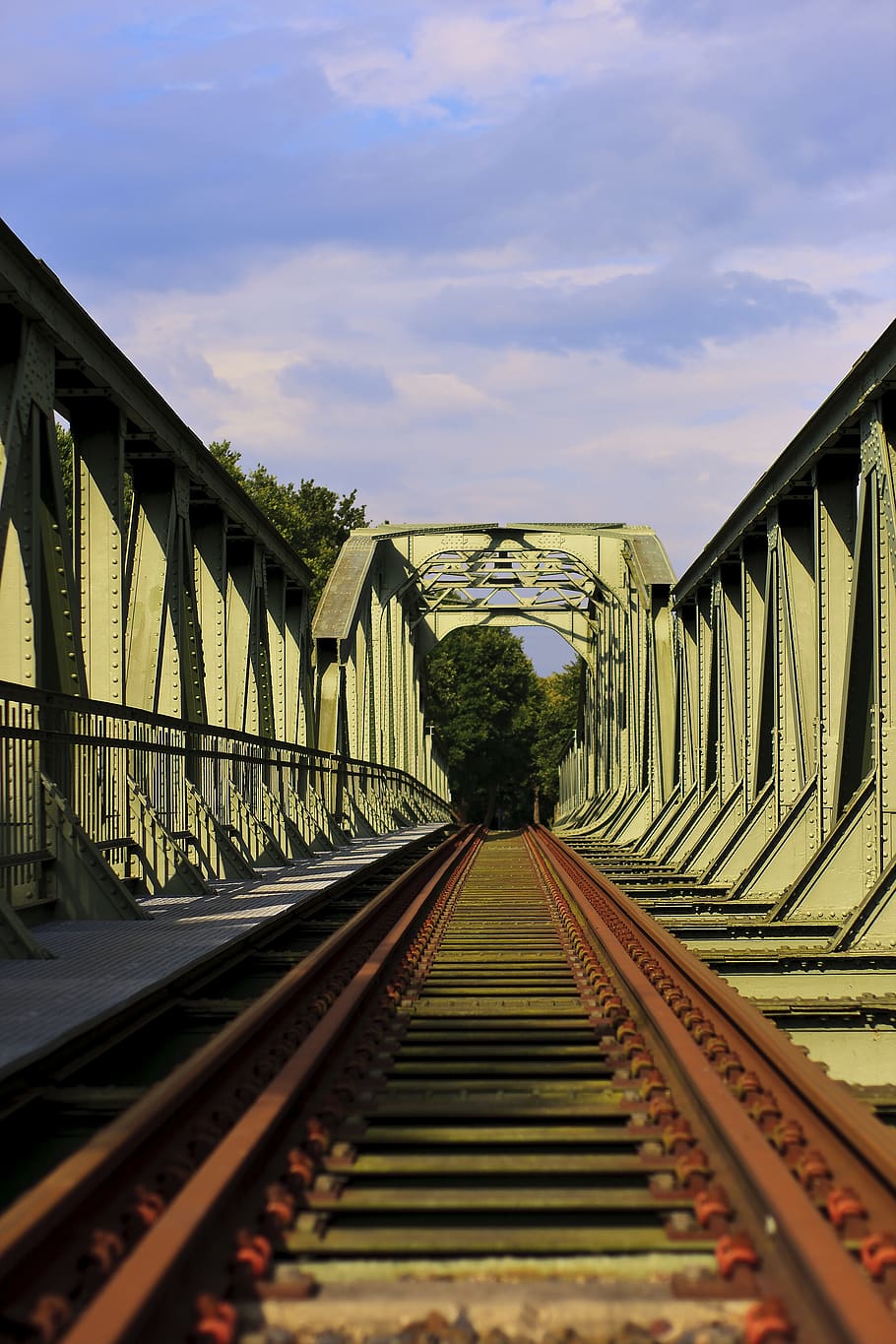 railway bridge, metal, architecture, steel, building, metal rods HD wallpaper