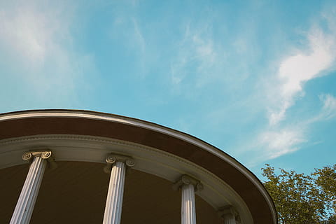 White and Brown Concrete Building, ancient, architecture, blue sky HD wallpaper