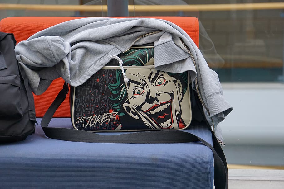 comic, art, bag, colours, mode of transportation, absence, day HD wallpaper