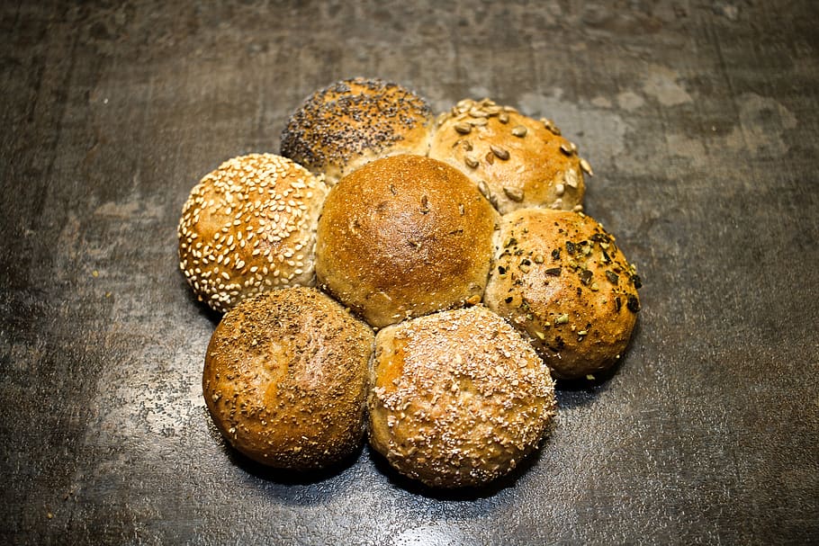bread, roll, eat, food, breadbasket, crispy, bake, baked goods HD wallpaper